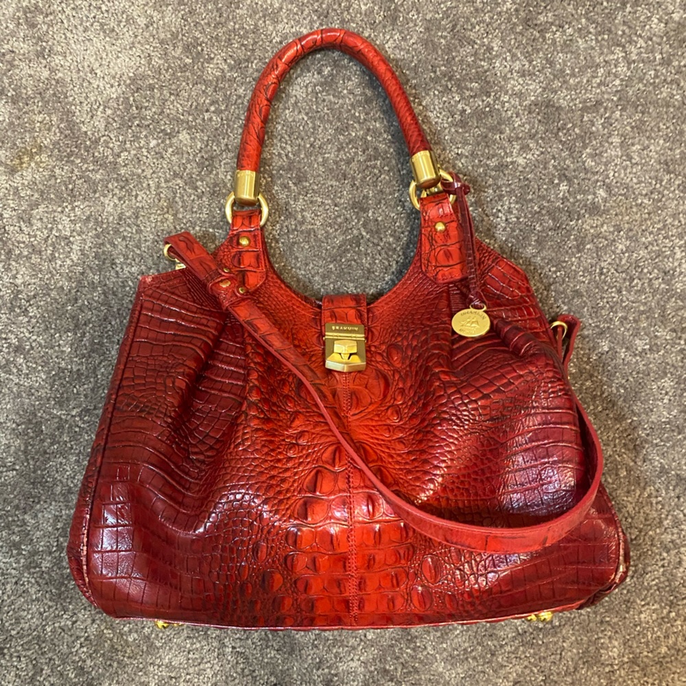 BRAHMIN Elisa red handbag